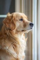 ai gegenereerd gouden genade majestueus gouden retriever portret foto