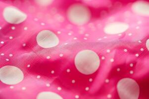 ai gegenereerd Barbie dromenland roze polka dots achtergrond foto