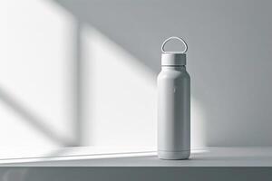 ai gegenereerd realistisch blanco fles mockup foto