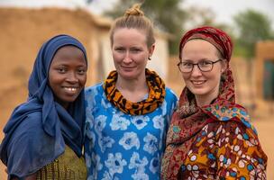 ai gegenereerd Dames van Mali verdedigen hun rechten foto