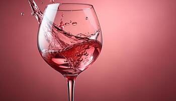 ai gegenereerd luxe viering gieten wijn, glas reflecterend elegantie, glad en glimmend gegenereerd door ai foto
