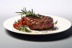 ai gegenereerd rokerig steak vlees. genereren ai foto