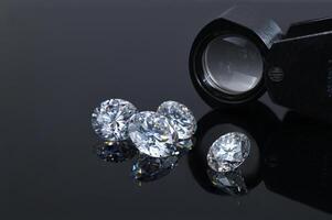 diamanten op zwart foto