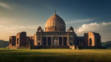 ai gegenereerd majestueus monumenten historisch oriëntatiepunten staand trots foto