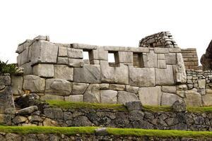 machu picchu, Peru, 2015 - tempel van de drie ramen inca ruïnes zuiden Amerika foto