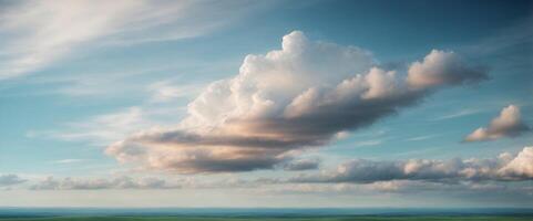 ai gegenereerd mooi kleurrijk panorama van helder lucht foto