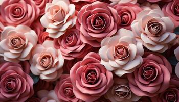 ai gegenereerd een mooi boeket van vers roze bloemen symboliseert liefde en romance gegenereerd door ai foto