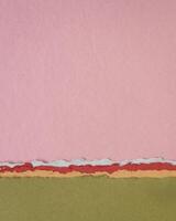 abstract papier landschap in pastel tonen - verzameling van handgemaakt vod papieren foto