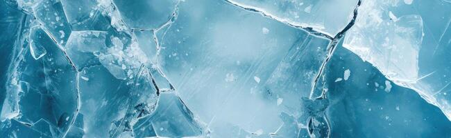 ai gegenereerd abstract ijs achtergrond. blauw achtergrond met scheuren Aan de ijs oppervlakte idee. generatief ai foto