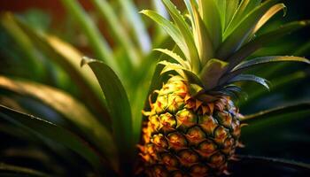 ai gegenereerd vers ananas, natuur zoet tropisch fruit genot gegenereerd door ai foto