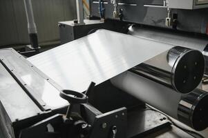 het weven machines van de fabrieken. productie van textiel. foto