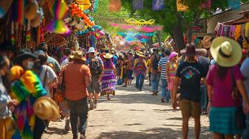 ai gegenereerd multicultureel festival kleurrijk vieringen verschillend optredens en aroma's van exotisch specerijen foto