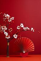 ai gegenereerd abstract bloemen patroon viert Japans cultuur met elegantie en schoonheid gegenereerd door ai foto