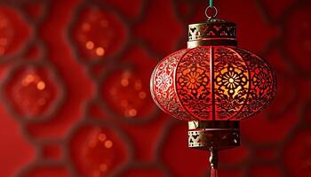 ai gegenereerd gloeiend lantaarns verlichten traditioneel viering, symboliseert culturen en geestelijkheid gegenereerd door ai foto