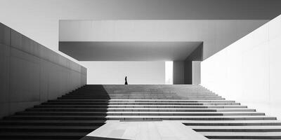 ai gegenereerd modern minimalistische architectuur foto