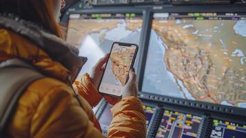 ai gegenereerd logistiek en vervoer concept, beheer, organisatie, en controle van middelen foto