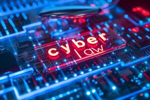 ai gegenereerd woorden cyber wet voor cyber gerechtigheid concept foto