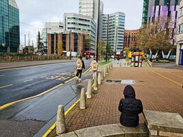 meest mooi laag hoek visie van centraal west Croydon Londen stad van Engeland uk gedurende bewolkt en regenachtig dag. november 20e, 2023 foto