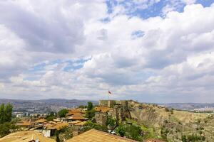 Ankara kasteel en stadsgezicht van ankara. foto