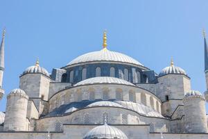 bouwkundig details van sultanahmet of sultan ahmed of blauw moskee foto