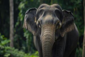 ai gegenereerd Aziatisch olifant, Aziatisch olifant, Thailand, wereld dieren in het wild dag foto