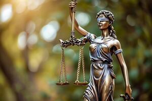 ai gegenereerd advocaat balans gerechtigheid wet concepten Aan menselijk rechten foto
