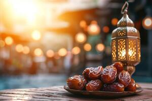 ai gegenereerd datums vastend Ramadan foto