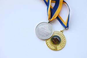 kiev, Oekraïne - mei 4, 2022 medaille voor de persoon wie overwonnen monteren hoverla foto