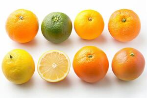 ai gegenereerd vers citrus assortiment met kopiëren ruimte foto