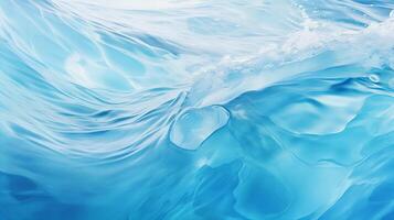 ai gegenereerd blauw water oceaan textuur, top visie foto