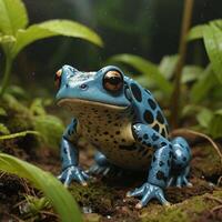 ai gegenereerd levendig vergiftigen kikker verkennen van de natuur kleurrijk amfibieën gegenereerd door ai foto