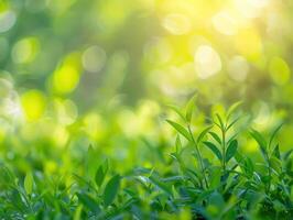 ai gegenereerd groen natuur achtergrond foto