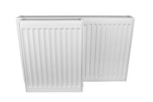 witte verwarmingsradiator foto