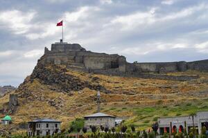 visie over- de kasteel, kars, kalkoen foto