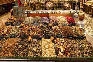 Egyptische bazaar met thee Scherm, Istanbul, kalkoen foto