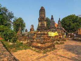 wat cherng tha tempel, UNESCO wereld erfgoed plaats, in phra Nakhon si ayutthaya, Thailand foto