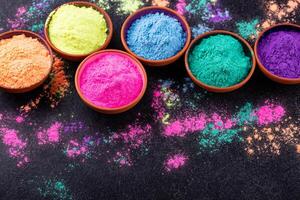 gulal kleuren voor Indisch holi festival foto