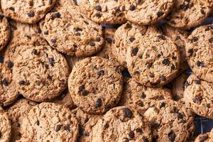 de structuur van deze chocola koekjes is verrukkelijk. foto