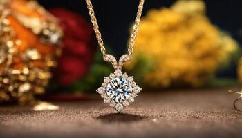 ai gegenereerd diamant sieraden luxe en mode sieraden. ai generatief foto