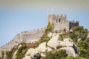 visie van de aanmeert kasteel in sintra, Portugal foto