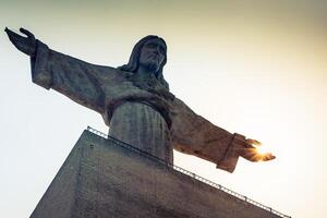 Jezus Christus monument in Lissabon - Portugal foto