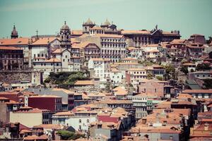 kleurrijk gebouwen van porto. Portugal foto