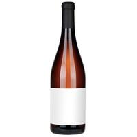 fles van rood wijn met blanco etiket foto