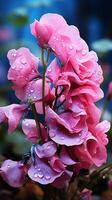 ai gegenereerd sweetpea roze bloem bloemen delicaat bloesem foto