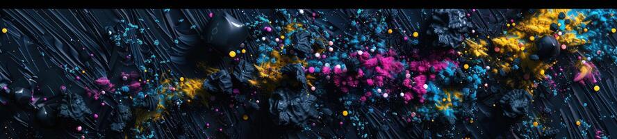 ai gegenereerd levendig explosie van kleurrijk deeltjes achtergrond foto