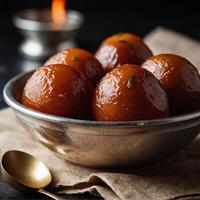 ai gegenereerd gulab jamun foto