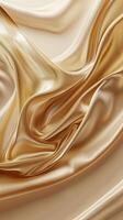 ai gegenereerd abstract goud kleding dreef Aan een licht beige achtergrond foto