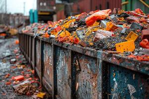 ai gegenereerd de plaats werkwijze recycling elektronisch bestanddeel professioneel fotografie foto