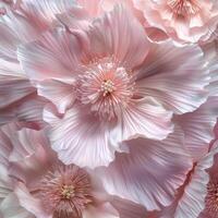 ai gegenereerd roze bloemen in delicaat papier uitsparingen foto