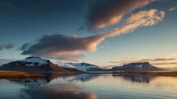 ai gegenereerd adembenemend keer bekeken van IJsland foto